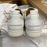 Authentic Christian Louboutin White Calf Leather Sneakers 10.5UK 44.5 11.5US