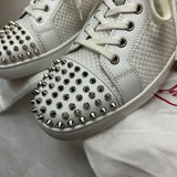 Authentic Christian Louboutin white Mesh Junior sneakers 8.5UK 42.5 9.5US