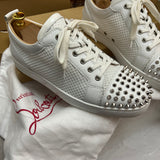 Authentic Christian Louboutin white Mesh Junior sneakers 8.5UK 42.5 9.5US