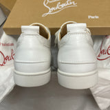 Authentic Christian Louboutin white Mesh Junior sneakers 8.5UK 42.5 9.5US