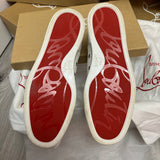 Authentic Christian Louboutin white Mesh Junior sneakers 8.5UK 42.5 9.5US