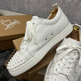 Authentic Christian Louboutin white leather sneakers 8UK 8 42