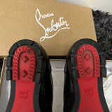 Authentic Christian Louboutin Black Monk Leather Shoes 7.5UK 41.5 8.5US