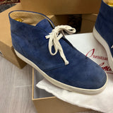 Authentic Christian Louboutin Blue Suede Desert Boot sneakers 6UK 40 7US