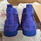 Authentic Christian Louboutin Pervenche Suede Purple Sneakers 7UK 41 8US