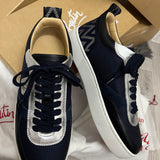 Authentic Christian Louboutin Happy Rui Blue Black Sneakers 8UK 42 8 9US