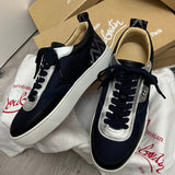 Authentic Christian Louboutin Happy Rui Blue Black Sneakers 8UK 42 8 9US