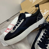 Authentic Christian Louboutin Happy Rui Blue Black Sneakers 8UK 42 8 9US