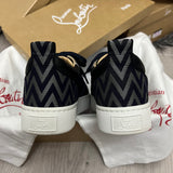 Authentic Christian Louboutin Happy Rui Blue Black Sneakers 8UK 42 8 9US