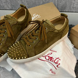 Authentic Christian Louboutin Khaki Suede Sneakers 12UK 46 13US