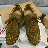 Authentic Christian Louboutin Khaki Suede Sneakers 12UK 46 13US