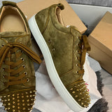 Authentic Christian Louboutin Khaki Suede Sneakers 12UK 46 13US