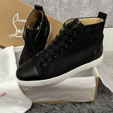 Authentic Christian Louboutin Mesh Black Leather Sneakers 9UK 43 10US