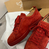 Authentic Christian Louboutin Tomette Red Suede sneakers 8.5UK 42.5 8.5