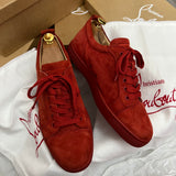 Authentic Christian Louboutin Tomette Red Suede sneakers 8.5UK 42.5 8.5