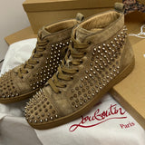 Authentic Christian Louboutin Kraft Brown Suede Sneakers 9.5UK 43.5 10.5US