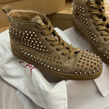 Authentic Christian Louboutin Kraft Brown Suede Sneakers 9.5UK 43.5 10.5US