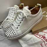 Authentic Christian Louboutin white Mesh Junior sneakers 9UK 43 10US