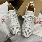 Authentic Christian Louboutin white Mesh Junior sneakers 9UK 43 10US