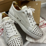 Authentic Christian Louboutin white Mesh Junior sneakers 9UK 43 10US