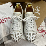 Authentic Christian Louboutin white Mesh Junior sneakers 9UK 43 10US