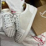 Authentic Christian Louboutin white Mesh Junior sneakers 9UK 43 10US